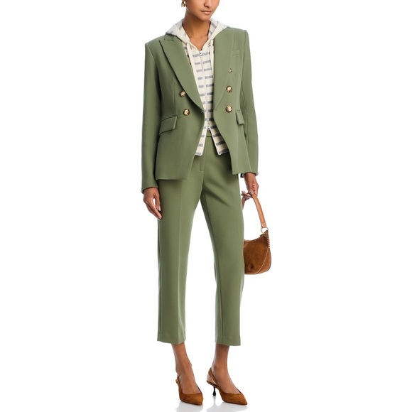 Veronica Beard Miller Dickey Blazer in Stone Army - Picture 3 of 9